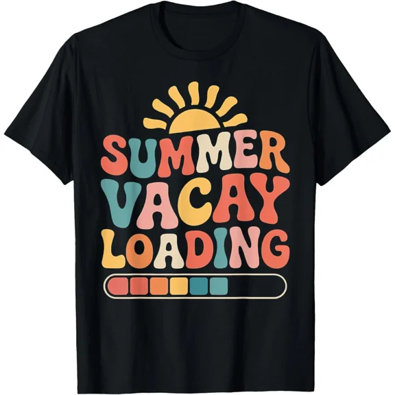 Groovy Summer Vacay Loading Teacher Week Last Day of School T Shirt