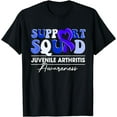 thumbnail image 1 of Groovy Support Squad Blue Ribbon Juvenile Arthritis Gifts T-Shirt, 1 of 2