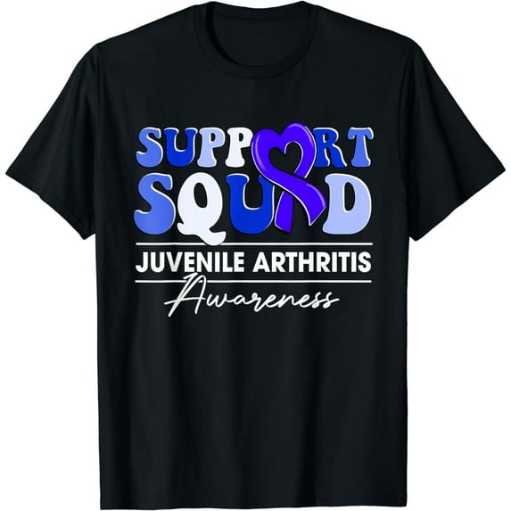 Groovy Support Squad Blue Ribbon Juvenile Arthritis Gifts T-Shirt