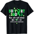 thumbnail image 1 of Groovy Support Squad Green Ribbon Mental Health Awareness T-Shirt, 1 of 4
