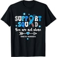 thumbnail image 1 of Groovy Support Squad Grey Blue Ribbon Diabetes Awareness T-Shirt, 1 of 2