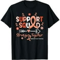 thumbnail image 1 of Groovy Support Squad Peach Ribbon Endometrial Cancer T-Shirt, 1 of 3