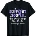 thumbnail image 1 of Groovy Support Squad Periwinkle Ribbon Esophageal Cancer T-Shirt, 1 of 2