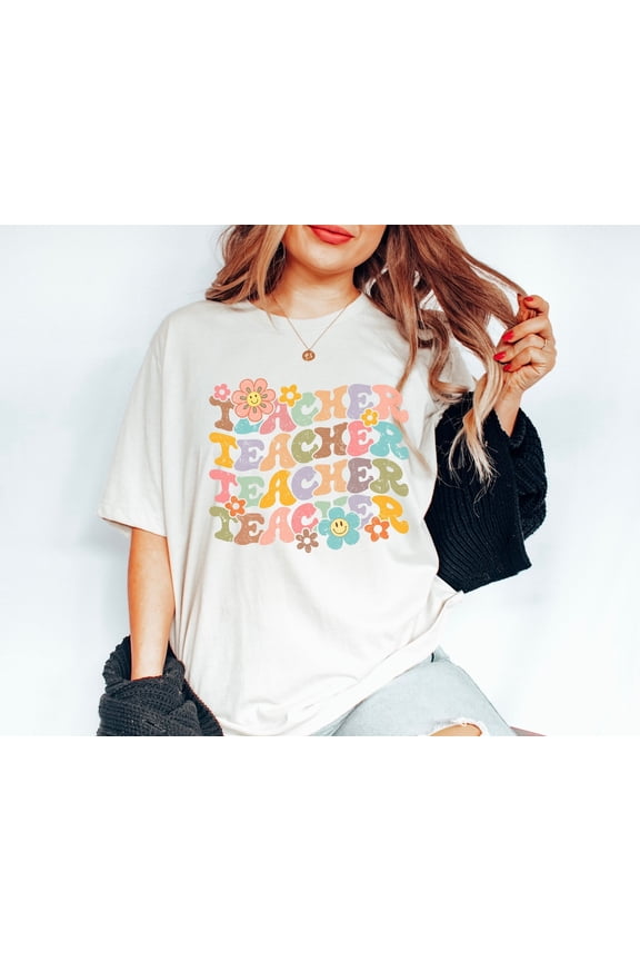 Groovy Teacher Shirt, Teacher Tees, Teacher Shirts, Teacher Clothes, Cute Teacher T-Shirt, Teacher Gift, Preschool Teacher, Teacher SWEATSHIRT All Size S-5XL