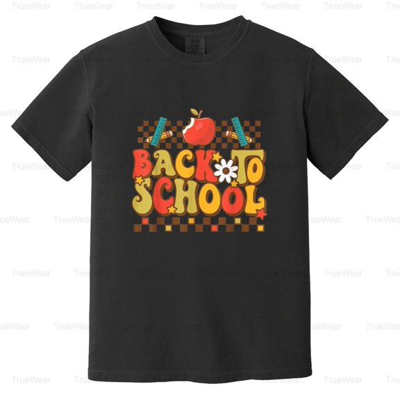 Groovy Teacher Vibes, Elementary, Retro, Welcome Back To School, Class Comfort Color T-Shirt Unisex, up to 4XL