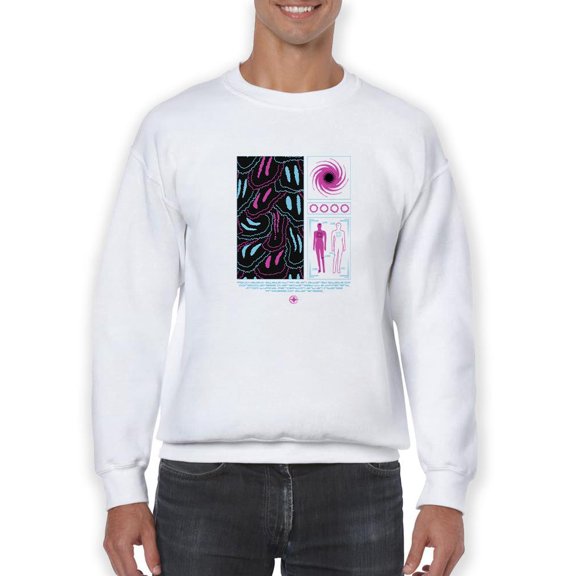 Groovy Techno Style Art Sweatshirt Men -Image by Shutterstock, Male 5X-Large