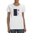 thumbnail image 1 of Groovy Techno Style Art T-Shirt Women -Image by Shutterstock, Female Large, 1 of 4