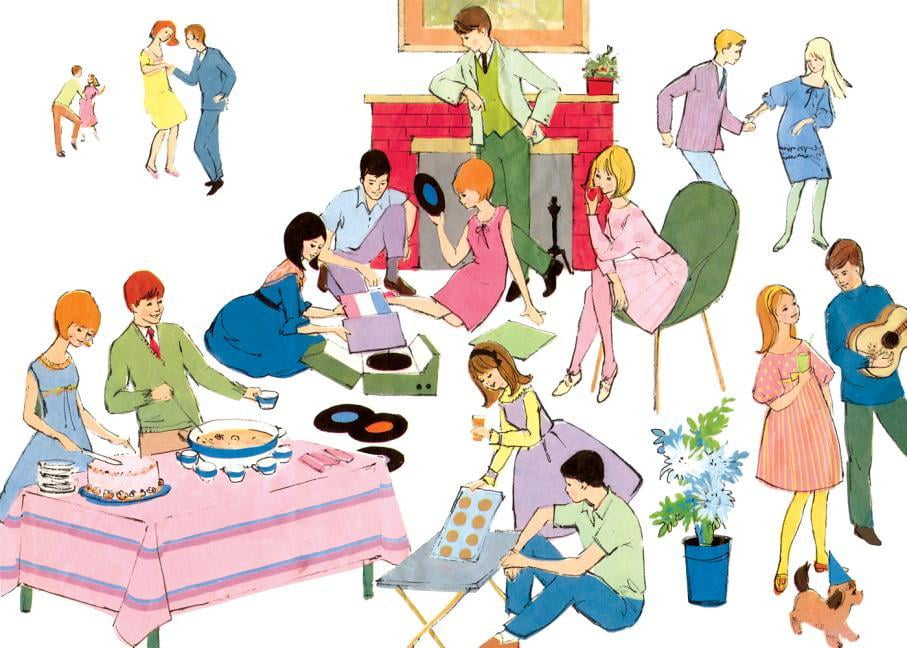 Groovy Teen Party Birthday Card (Other)