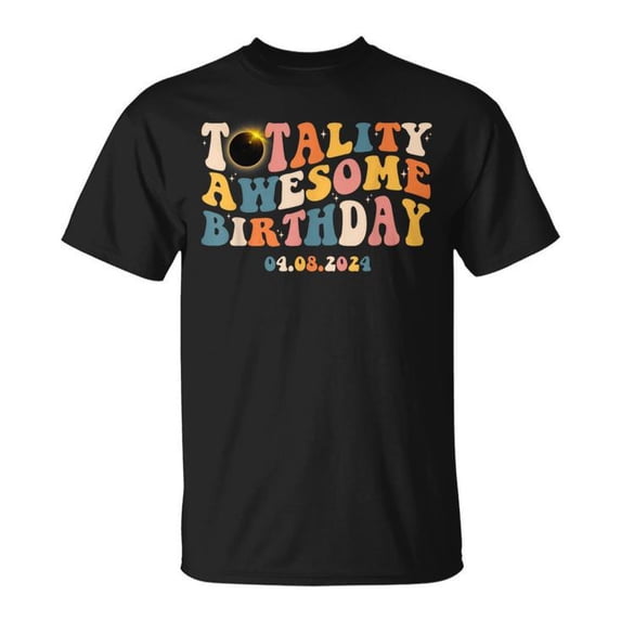 Groovy Total Solar Eclipse April 8 2024 T-Shirt, Retro Totality Celestial Event Birthday Celebration Graphic Tee, Space Astronomy Lover Watch Party Shirt, Funky Eclipse Gift Top For Men