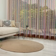 thumbnail image 1 of Groovy Tulle Curtains with Rod Pocket, Rainbow Zig Zag Vertical Chevron Pattern Geometric Striped Repeat Vibrant Colors, Sheer Drape for Wedding Party 2 Panels, 7 Sizes, Multicolor, by Ambesonne, 1 of 3