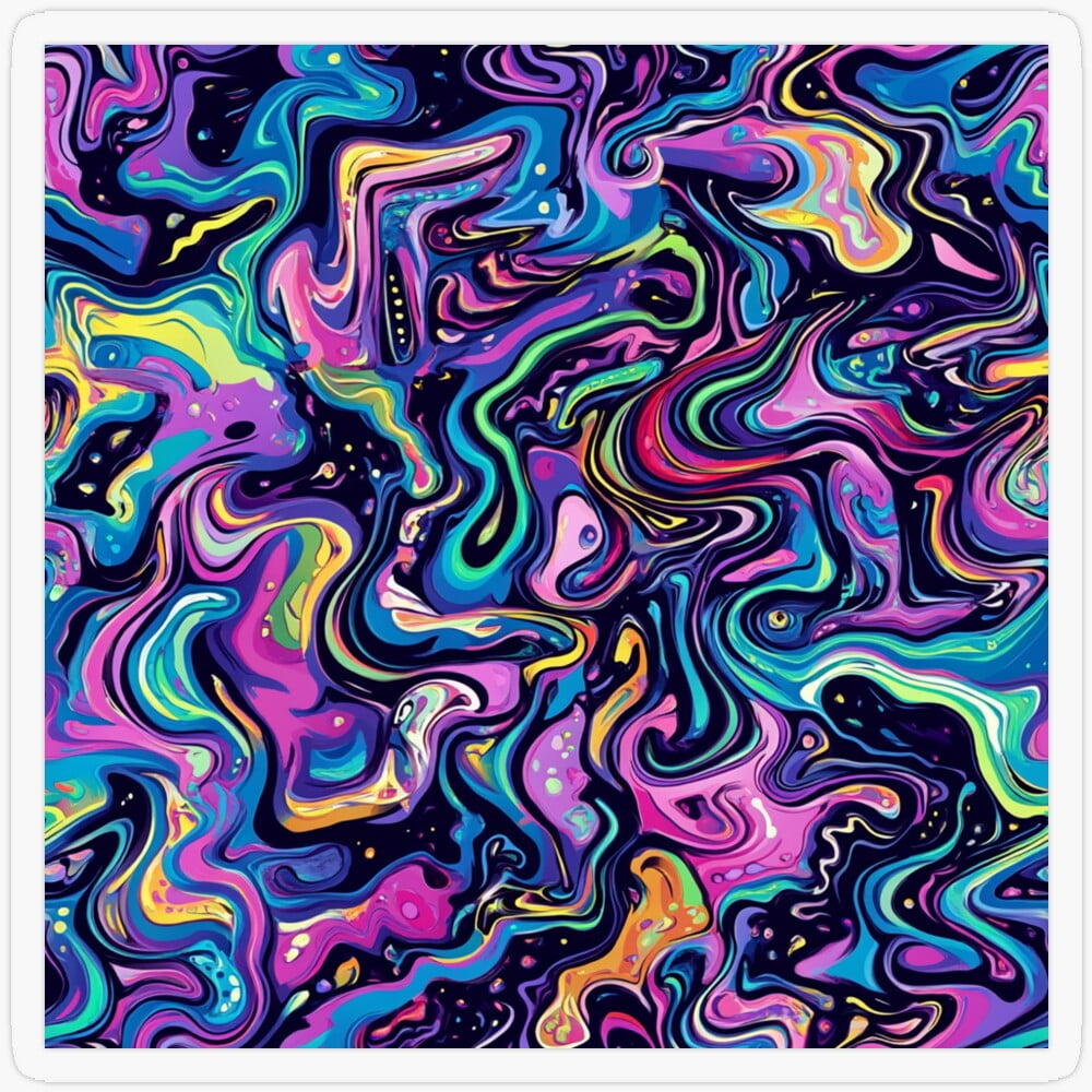 Groovy Whirlwind And Psychedelia Sticker Kir-6027 - Walmart.com