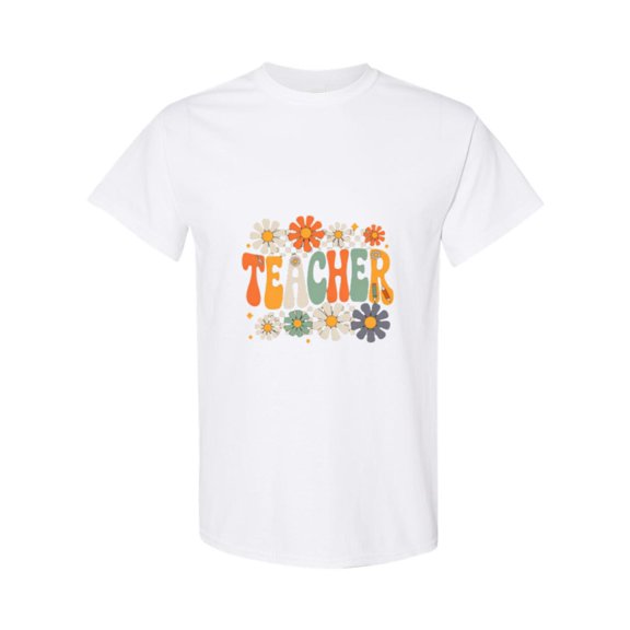 Groovy Wildflower Graphic For A Preppy Teacher Life Appreciation Unisex T-Shirt