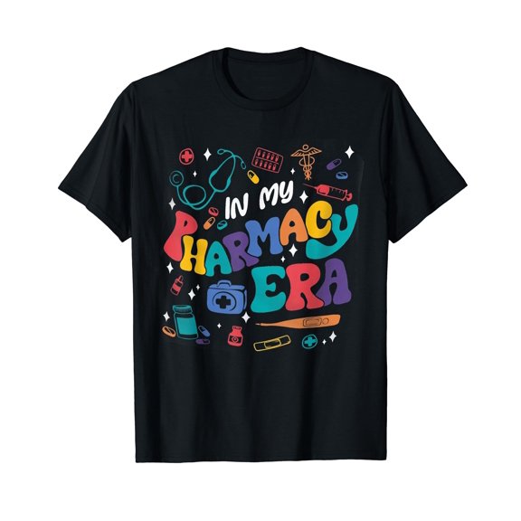 Groovy in My Pharmacy Era Pharm Tech Pharmacy Squad Grad T-Shirt