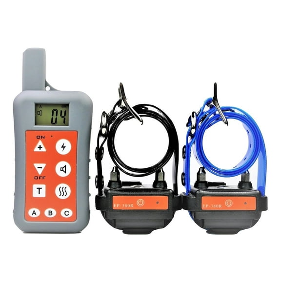 Groovypets EasyPet EP-380R Ultra Range 1200M Dog Training Collar System Remote Rechargeable Waterproof Dog Shock Collar Bark Trainer