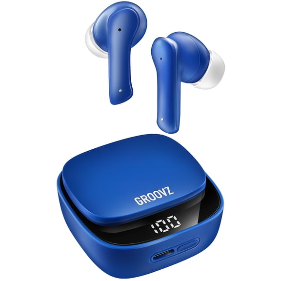 Groovz True Wireless Earbuds with 26hr Battery Life Charging Case (2024 latest model)