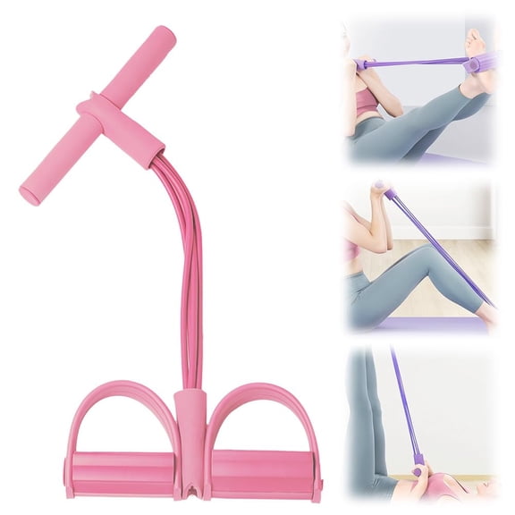Gropething Resistance Band, 6 Tube Exercise Band 3‑in‑1 Multi-Function for Foot Pedal Pull, Back Stretch & Chest Expand, Portable Latex Fitness