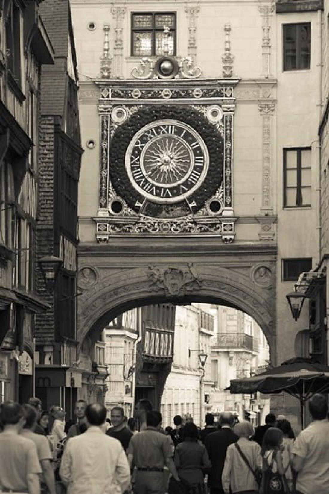 Gros Horloge Clock Tower Canvas Art - Walter Bibikow DanitaDelimont (24 x 36)