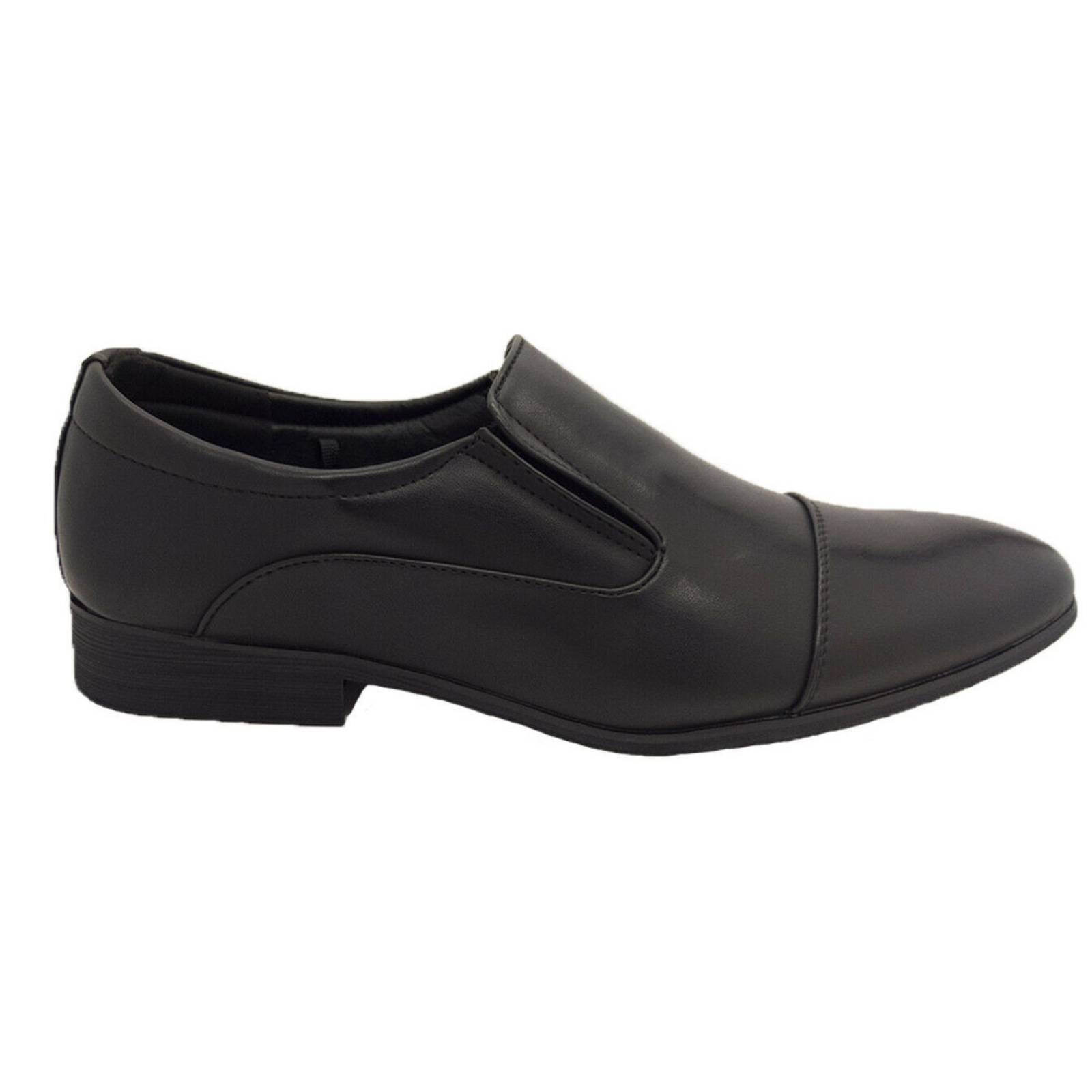 Grosby Mens Antonio Slip On Vegan Leather Shoes Work Formal Dress
