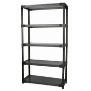 Grosfillex 36" Plastic Resin 5-tier Shelving Unit 1,000 lbs Total Capacity