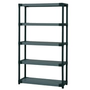 Grosfillex 48-Inch Plastic Resin 5-Tier Shelving Unit, 48W x 16D x 70H" 750 lbs Total Capacity