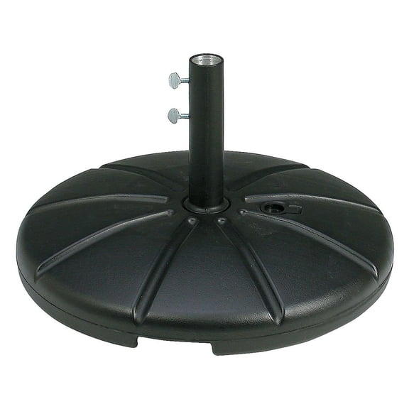 Grosfillex Resin Umbrella Base with Filling Cap in Black CA2