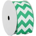thumbnail image 1 of Grosgrain Chevron Ribbon by Threadart 1 1/2" - 5 Yards - Green, 1 of 6