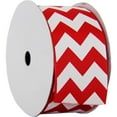 thumbnail image 1 of Grosgrain Chevron Ribbon by Threadart 1 1/2" - 5 Yards - Red, 1 of 6