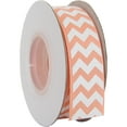 thumbnail image 1 of Grosgrain Chevron Ribbon by Threadart 7/8" - 10 Yards - Peach, 1 of 6