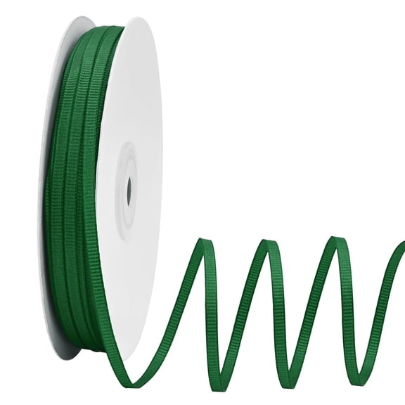 Grosgrain Ribbon Forest Green 1/8 Inch x 100 Yards for Gift Wrapping DIY Crafts