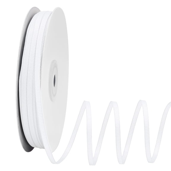 Grosgrain Ribbon White 1/8 Inch x 100 Yards for Gift Wrapping DIY Crafts