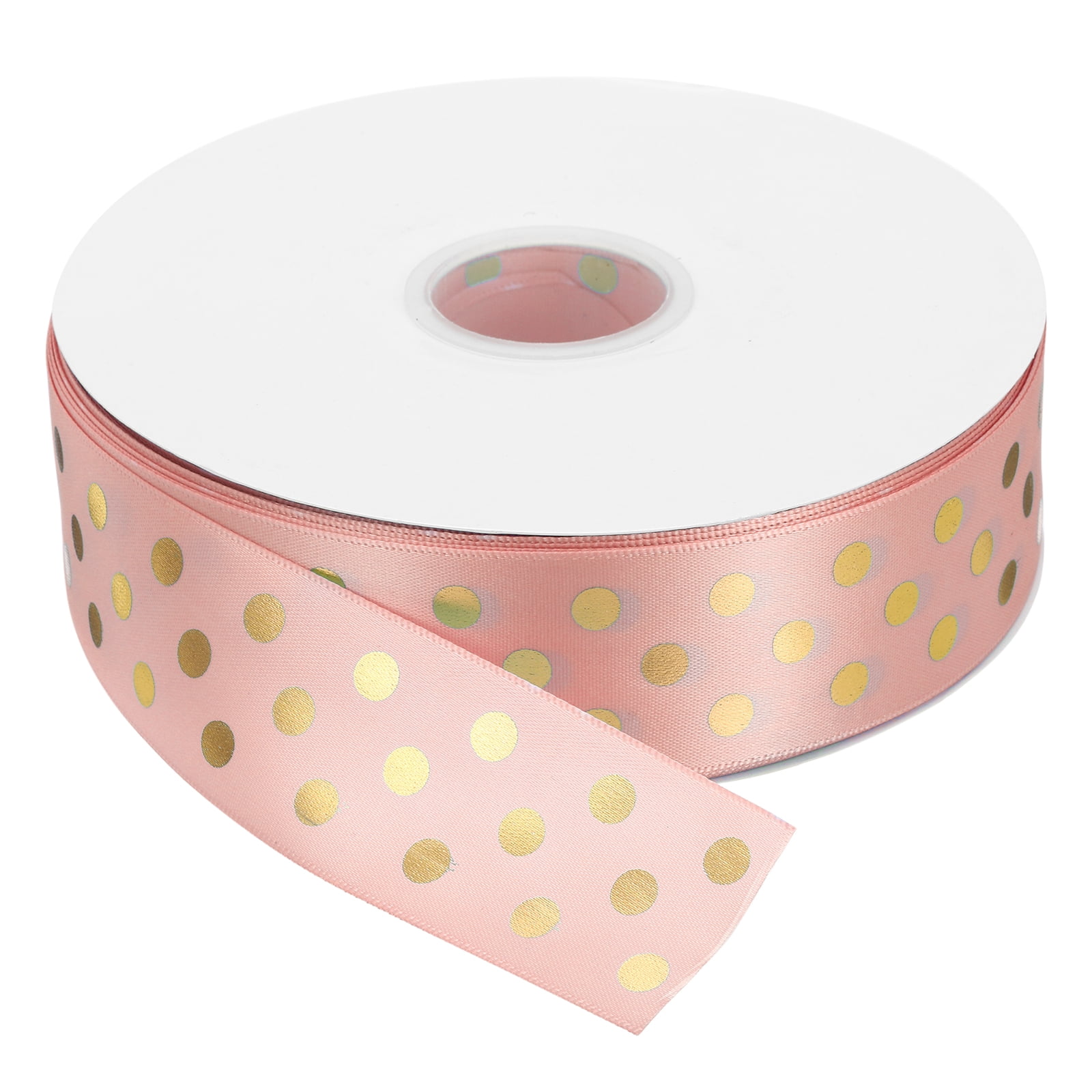 Grosgrain Ribbons 100 Yards 1-1/2 Inch Champagne Gold Dots Ribbon for Crafts Gift Wrapping Wedding