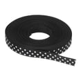 thumbnail image 1 of Uxcell Grosgrain Ribbons 25 Yards 3/8" Black with White Dots Ribbon Bow Decoration, 1 of 7
