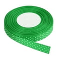 thumbnail image 1 of Uxcell Grosgrain Ribbons 50 Yards 3/4" Dark Green with White Dots Ribbon Bow, 1 of 5