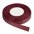 thumbnail image 1 of Uxcell Grosgrain Ribbons 50 Yards 3/4" Deep Red with White Dots Ribbon Bow, 1 of 5