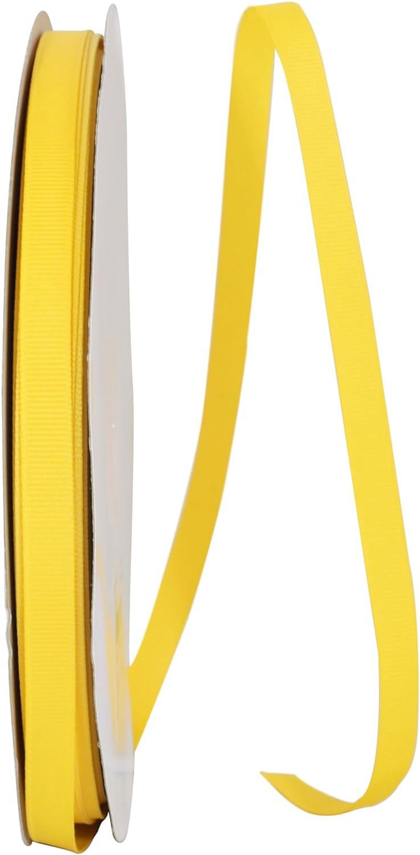 Grosgrain Texture Ribbon, 3/8 Inch X 100 Yards, Maize