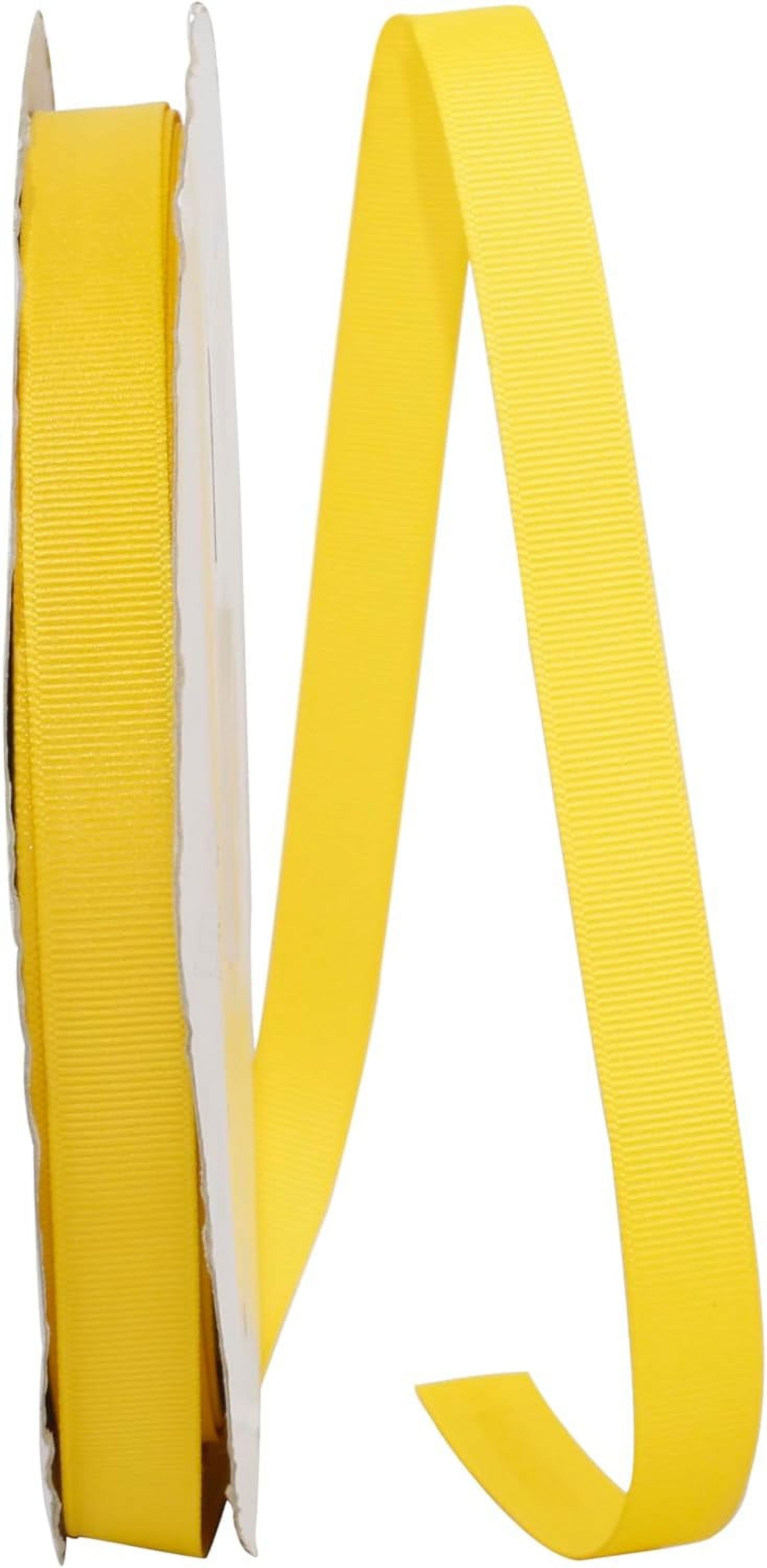 Grosgrain Texture Ribbon, 5/8 Inch X 100 Yards, Maize