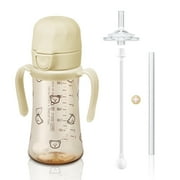 Grosmimi PPSU Straw Cup with Flip Top & Weight - 10oz (300ml)