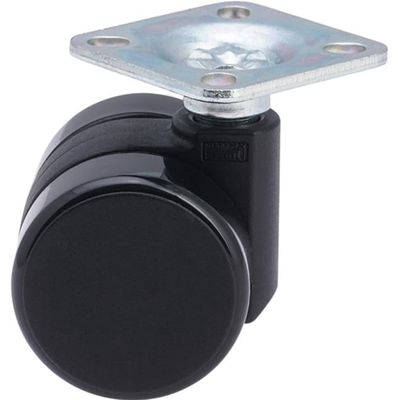Gross Stabil GSDK230 37 mm Twin Hard Castor with Plate - Black