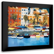 Grossi, Anne-Marie 12x12 Black Modern Framed Museum Art Print Titled - Les terrasses dAjaccio