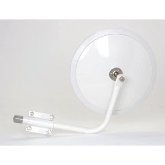 Grote 10 1/2" Convex Cross-Over Mirror, Mirror Assembly, White