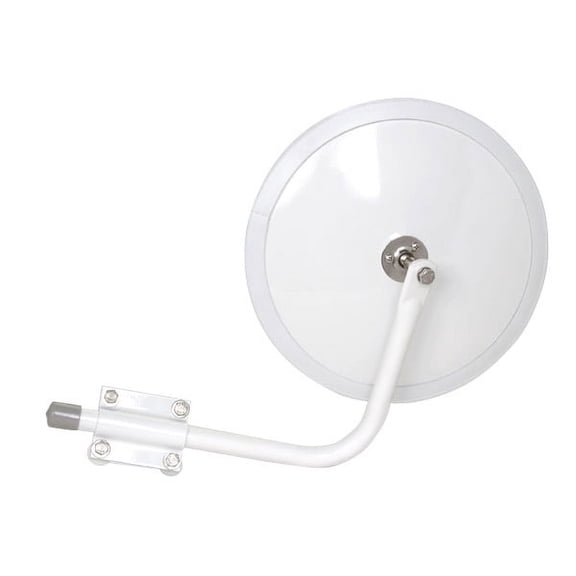 Grote 28491 White 10 1/2" Convex Cross-Over Mirror (Mirror Assembly)