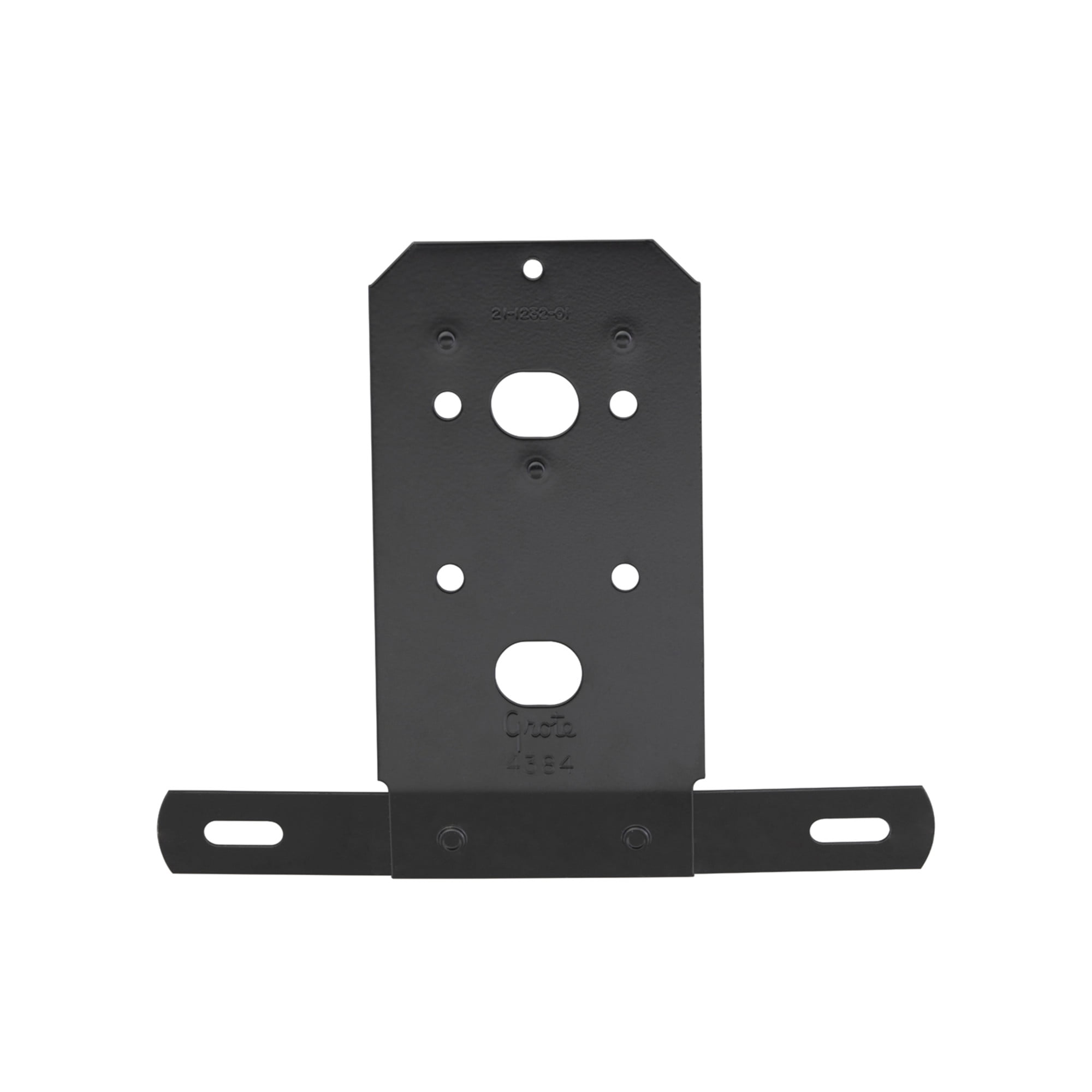 Grote 43842 Universal License Plate Bracket - Black Enamel