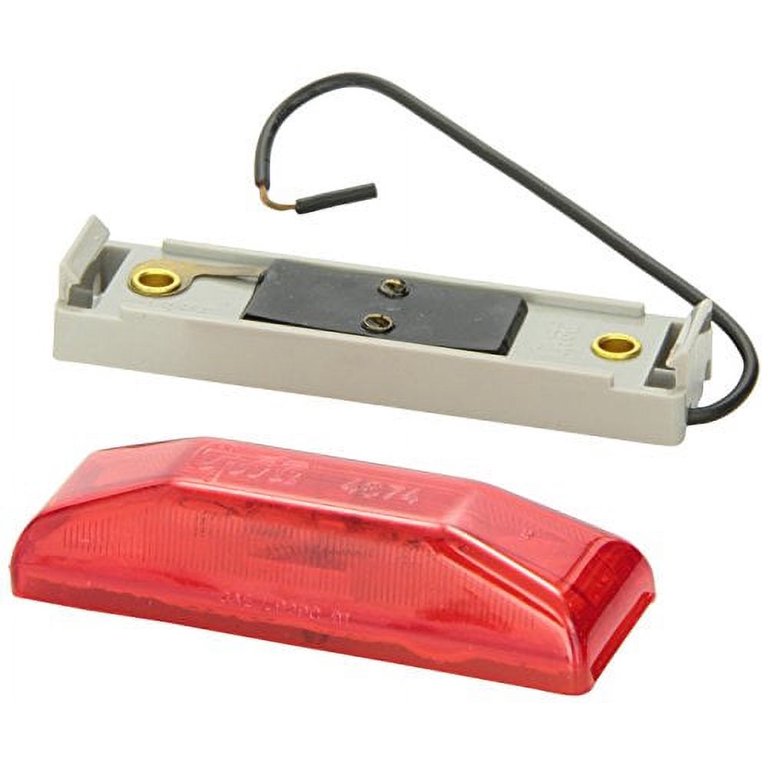 Grote 47492 SuperNova Red LED Clearance/Marker Lamp - Rectangle, 12V, Surface Mount