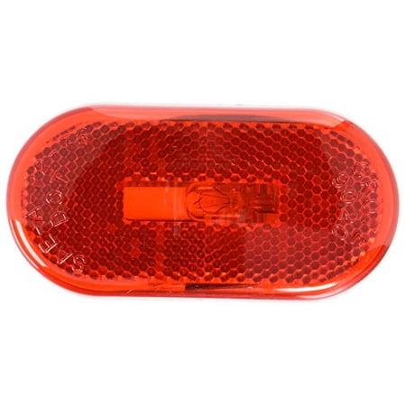 Grote 46712-5 Red Single-Bulb Oval Clearance Marker Light (Built-in Reflector,
