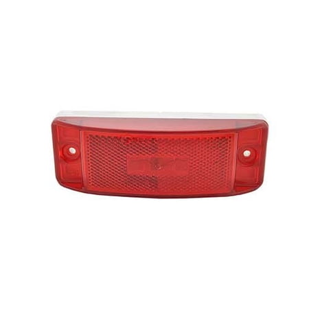 Grote 46872 - Clearance Marker Lamp, Red, Sealed Turtleback II With Reflex Lens