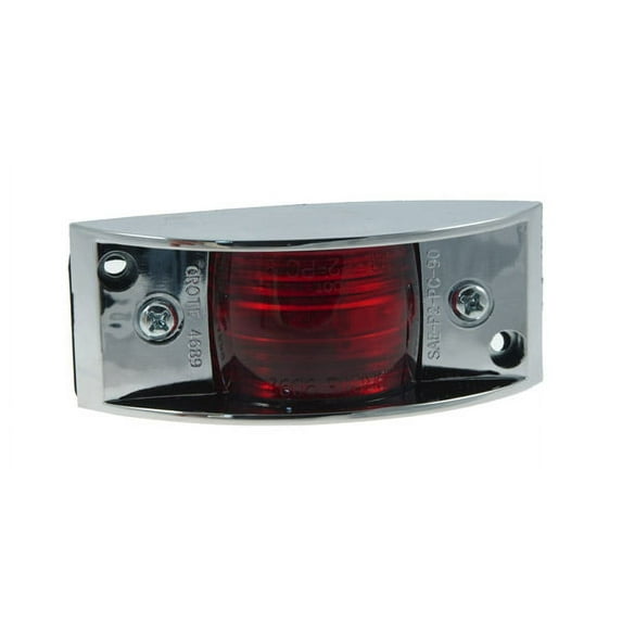 Grote 46892 Red Chrome-Armored Clearance Marker Light