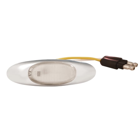 Grote 47983 MicroNova LED Clearance Marker Light - Amber with Clear Lens & Chrome Bezel