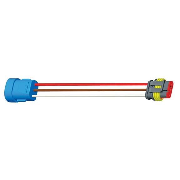 Grote 66860 Pigtail 6 Inch 3-Wire Fmle Pin To Amp Adptr