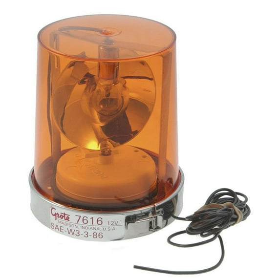 Grote 76163 Emergency Lighting, Yellow, Econolite With Revolving Reflector