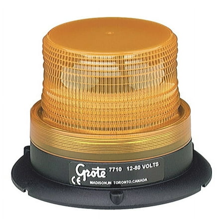 Grote 77103 - Emergency Lighting, Yellow, Single Flash, Mighty Mini-Strobe
